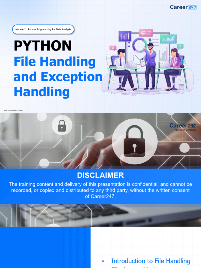 Python - File Handling and Exception Handling Session Deck | PDF ...