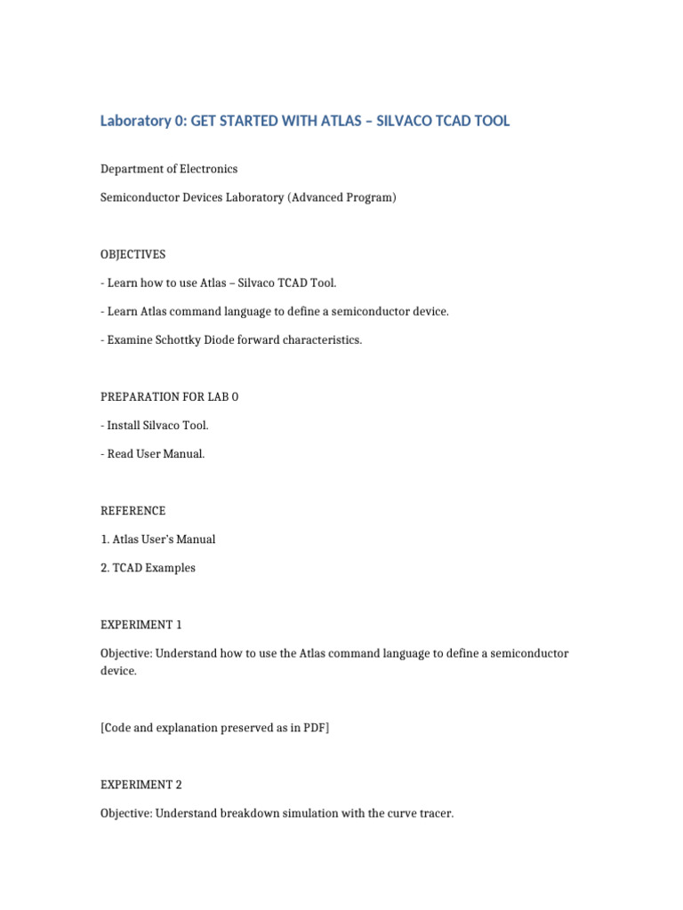 Lab0 Semiconductor Device Ver1 | PDF
