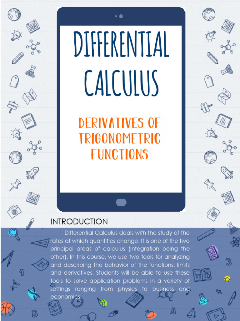 Derivative of Trigonometric Functions | PDF | Trigonometric Functions ...