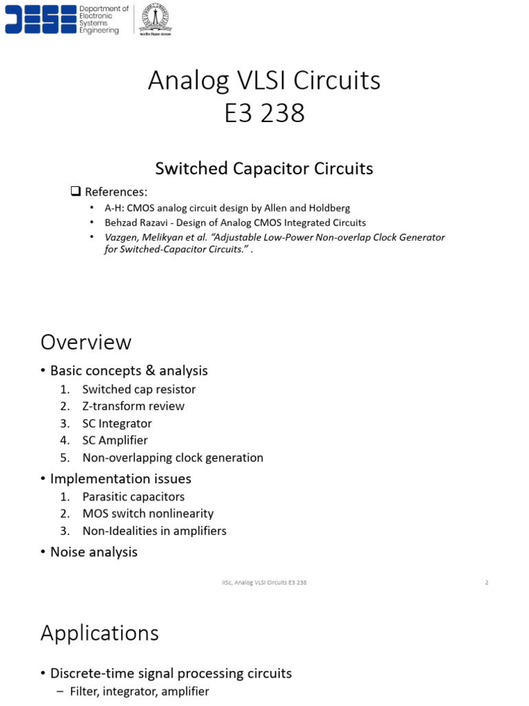 Switched Capacitor Circuits | PDF | Capacitor | Electrical Network