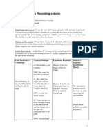 Sample Process Recording Column