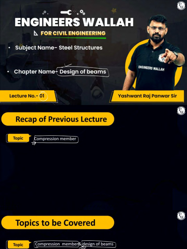 Design of Beams 01 - Class Notes | PDF