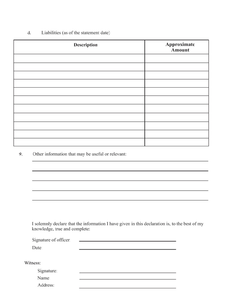 PSC Declaration Form | PDF
