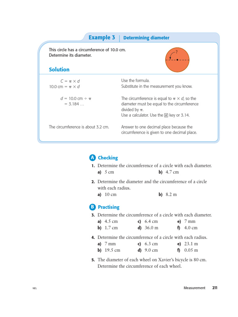 5.4 Excercise Nelson Math-Focus-7 | PDF | Circle | Elementary Geometry