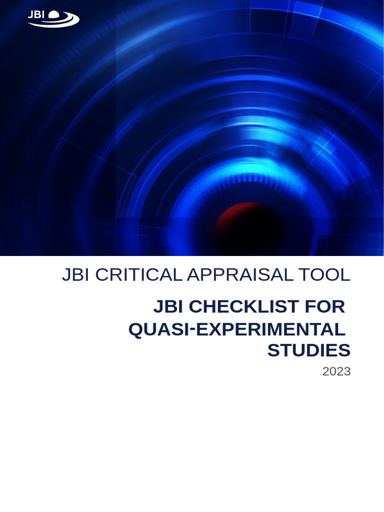 2 - JBI Checklist For Quasi-Experimental Studies | PDF | Systematic ...