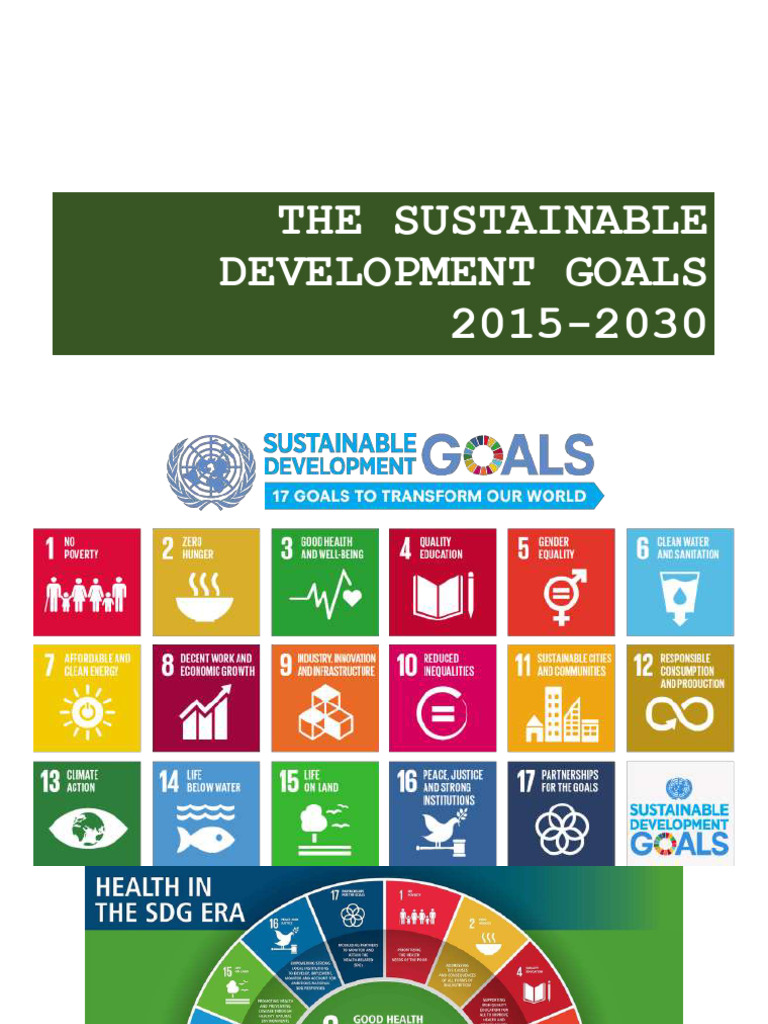 The Sustainable Development Goals 2015 2030 | PDF | Sustainability ...