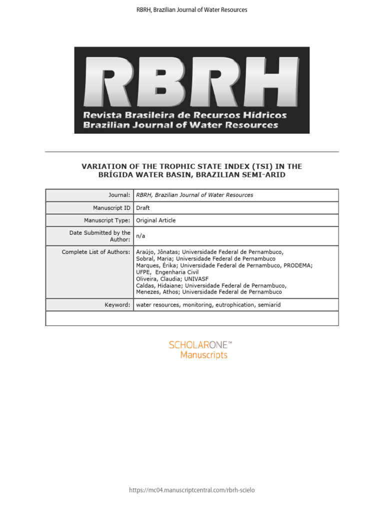 Artigo - RBRH (Jônatas) | PDF | Earth Sciences | Water