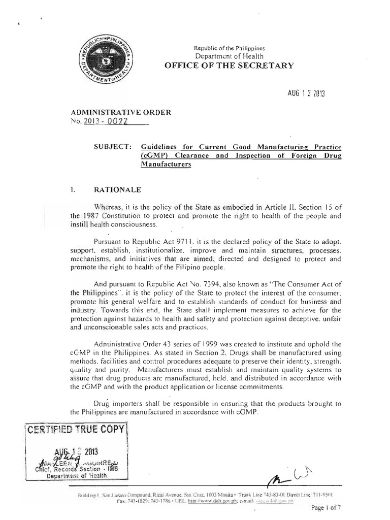 Administrative Order No. 2013 0022 | PDF