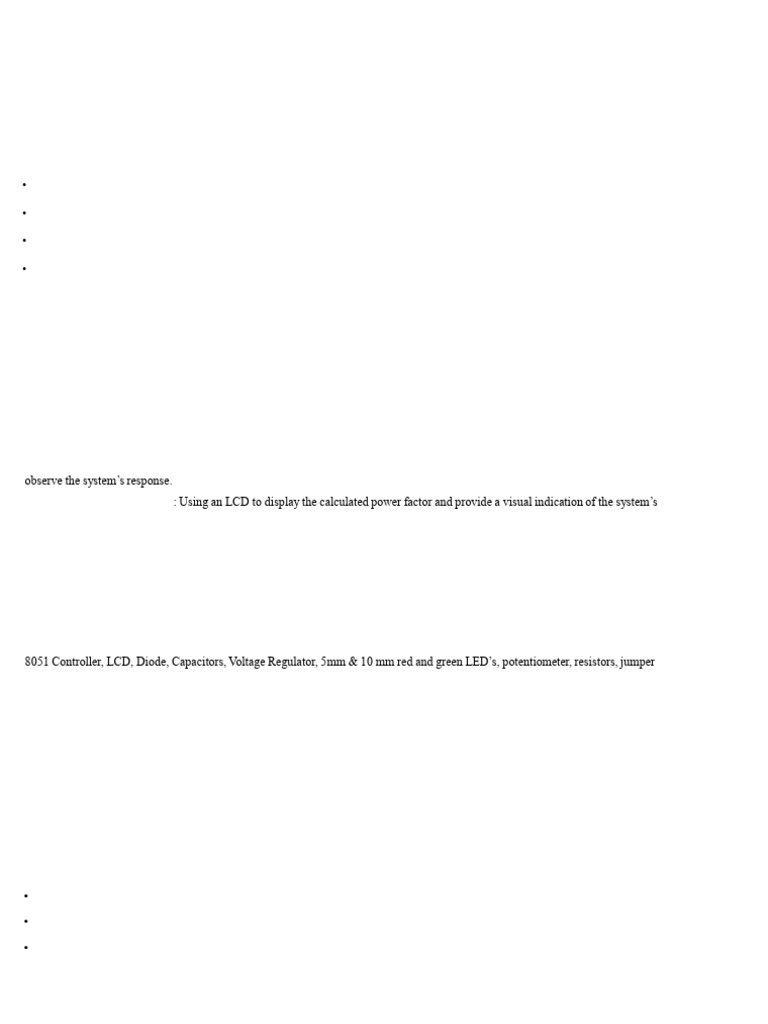 Automatic Power Factor Controller Project Using 8051 | PDF | Ac Power ...