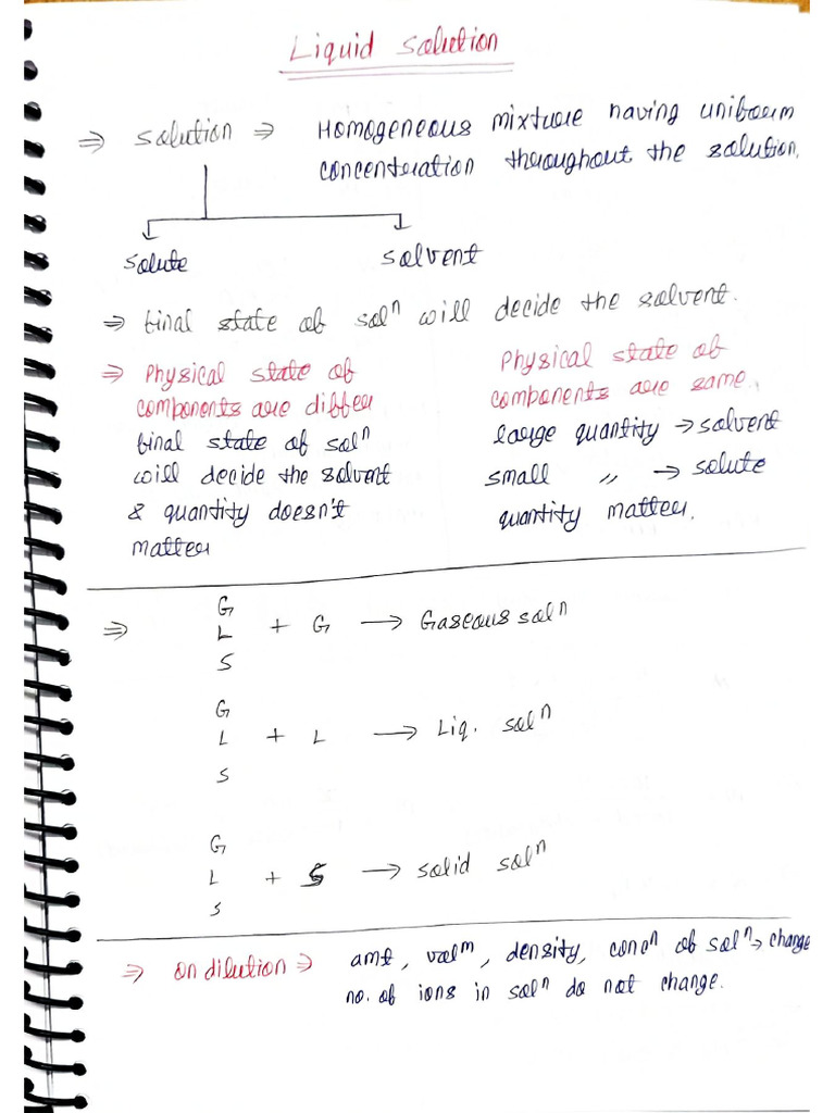 Liquid Solution | PDF