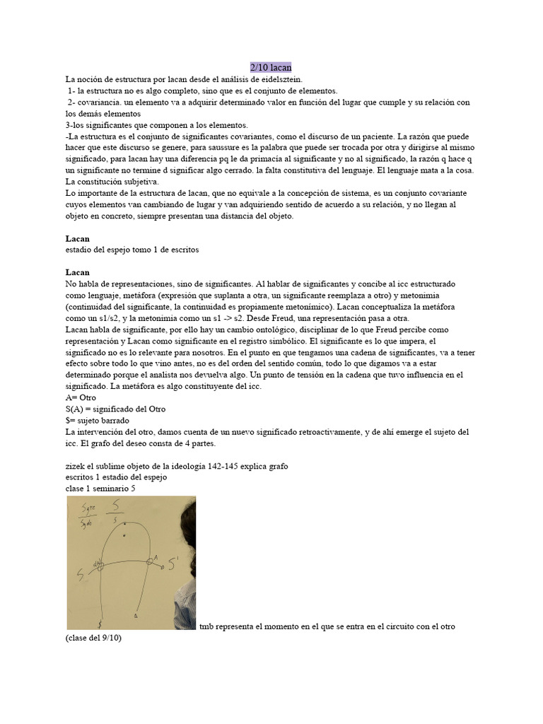 FINAL TEMA LACAN.docx | PDF | Jacques Lacan | Complejo de Edipo