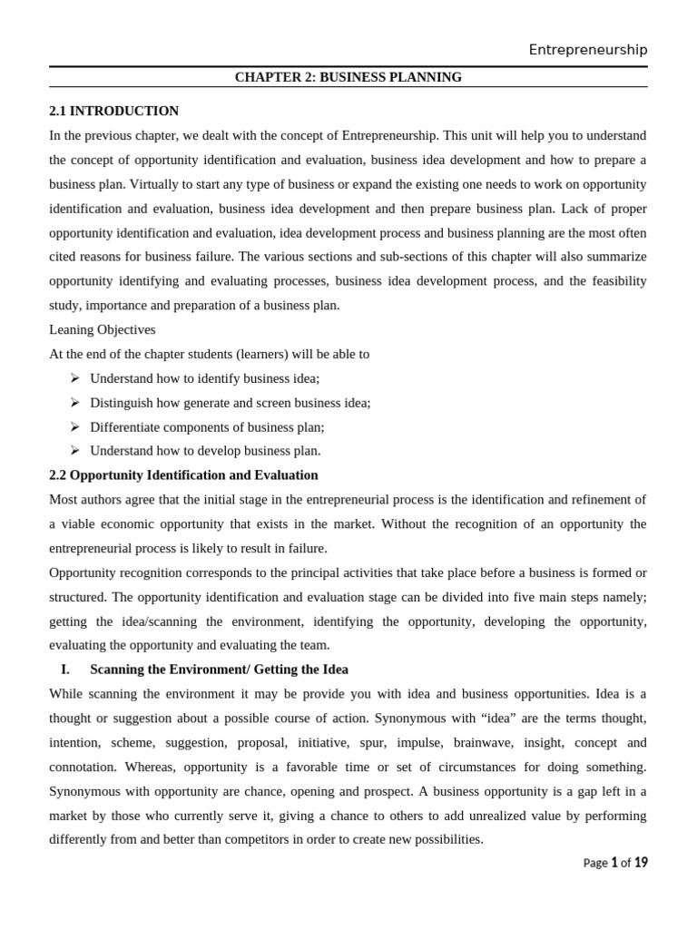 Entrepreneurship Chapter 2 - Edited 2 | PDF | Entrepreneurship ...
