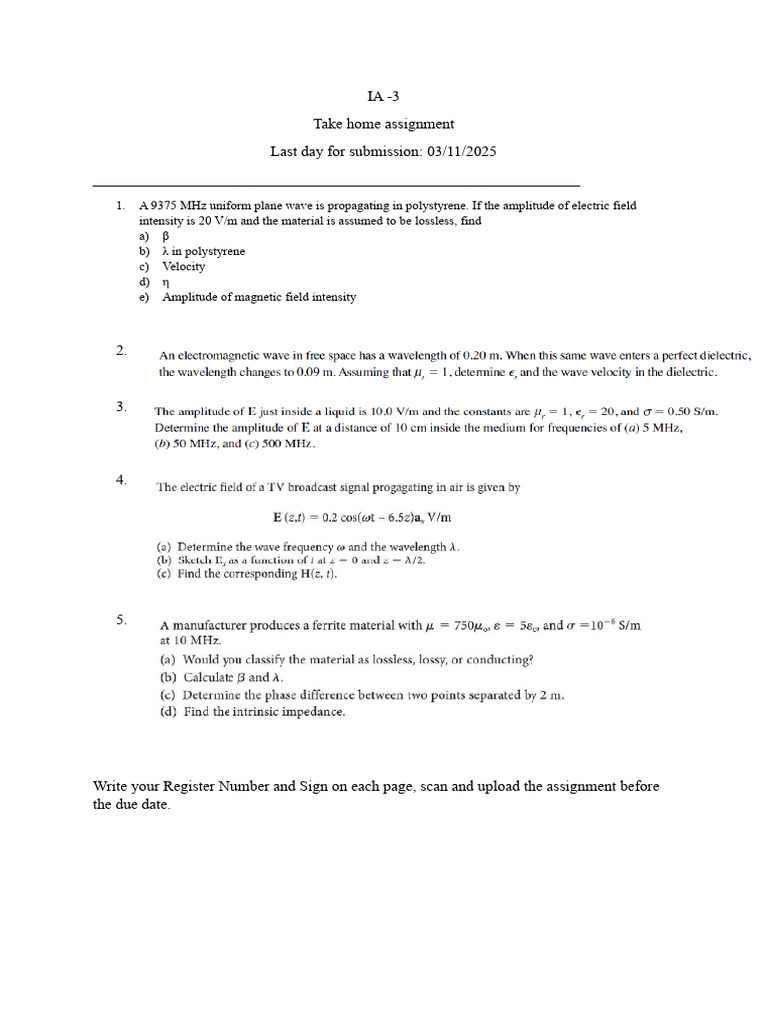 IA3 - Take Home Assignment | PDF