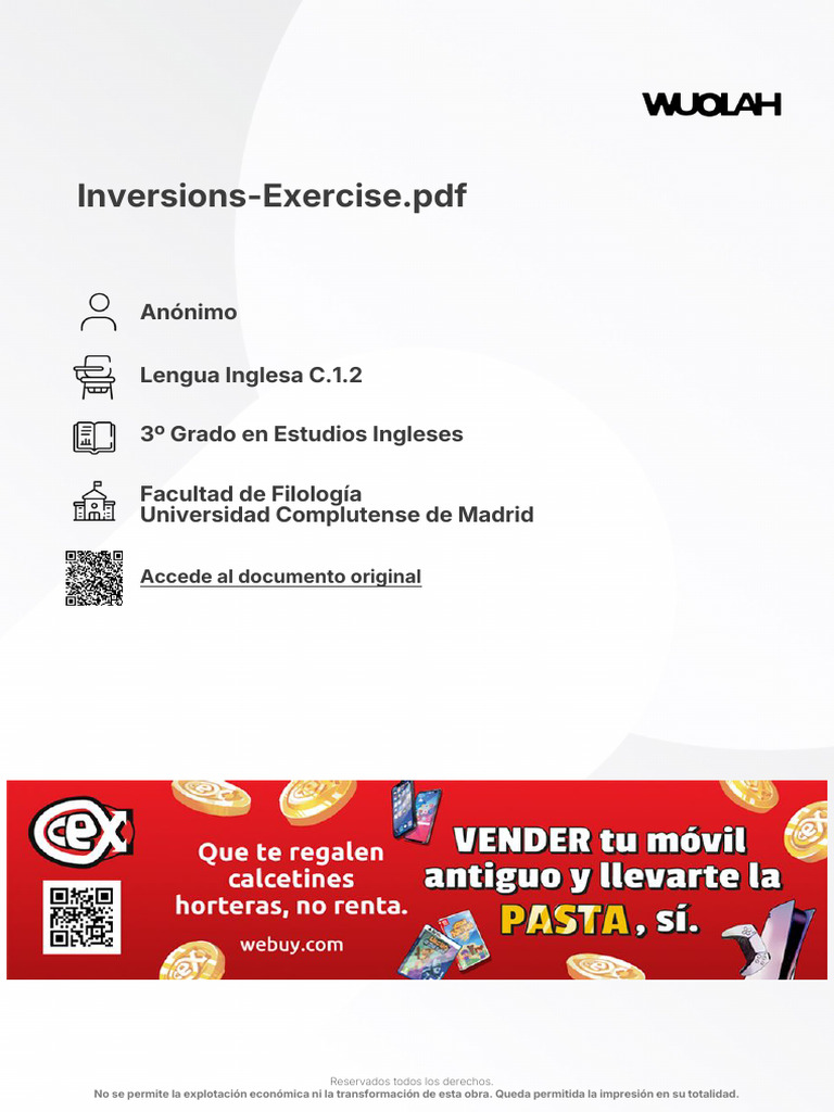 Inversions Exercise | PDF