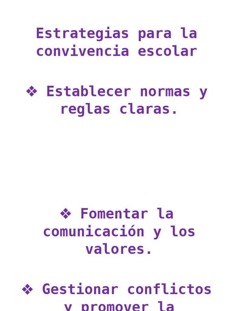 Estrategias Para La Convivencia Escolar | PDF