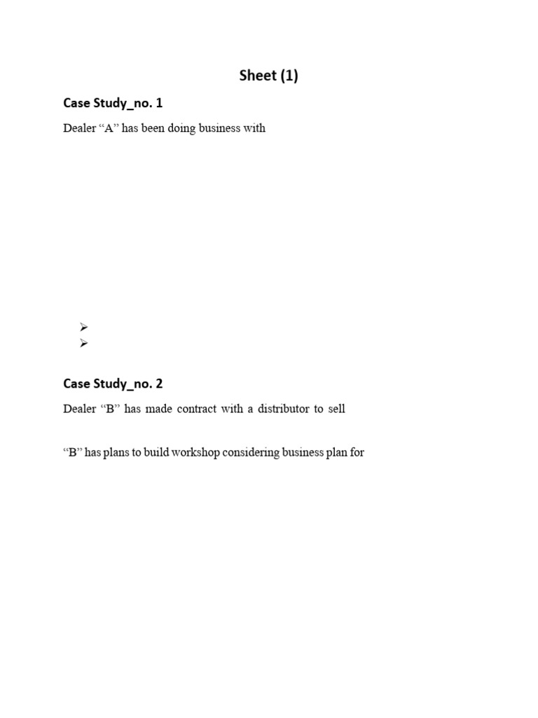 Sheet No.1 | PDF