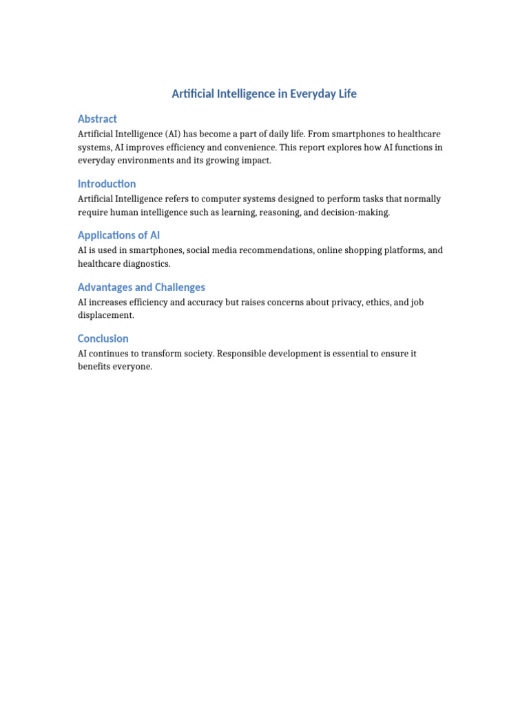 Document1 AI Report | PDF
