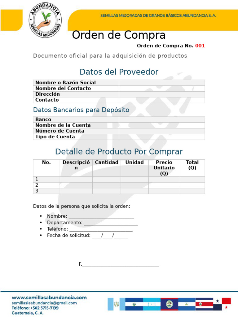 Orden de Compra | PDF