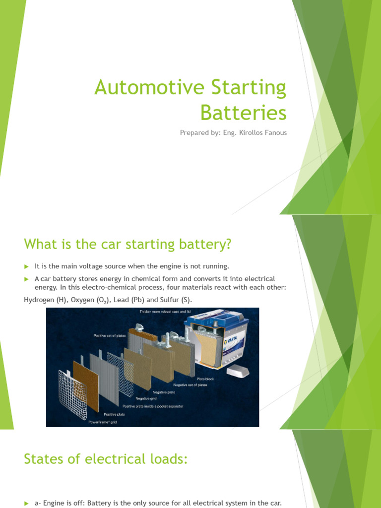Batteries Eng. Kirollos Fanous | PDF | Battery Charger | Electrical ...