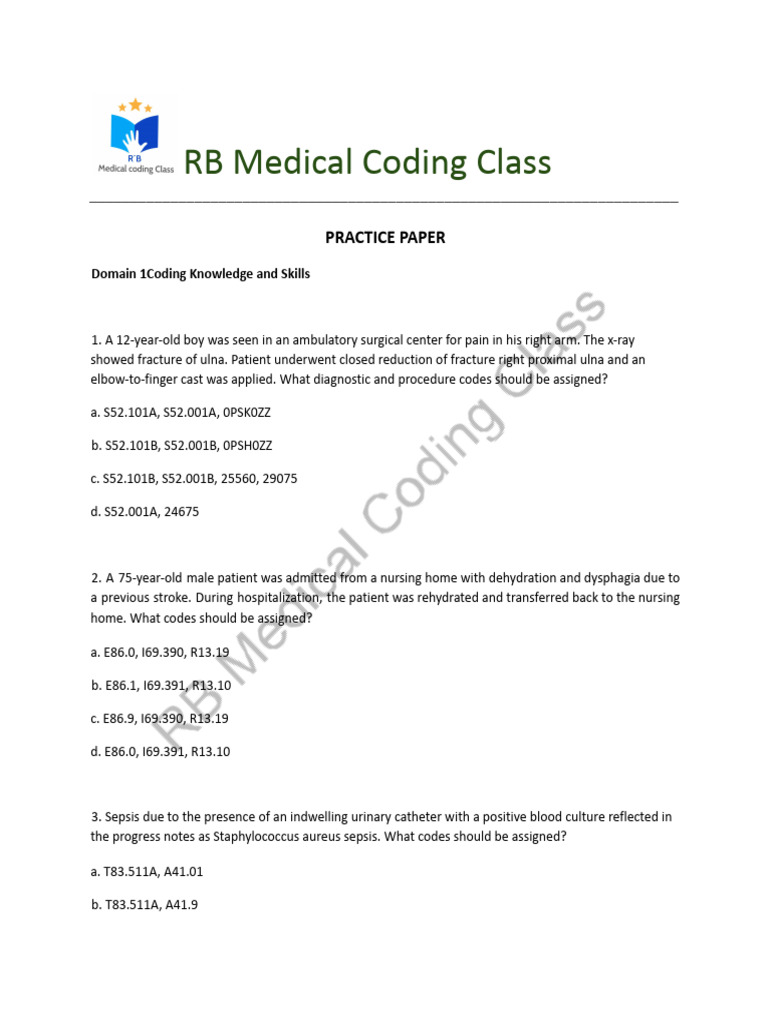 Assesment Mock Paper 4 | PDF | Coronary Artery Bypass Surgery ...