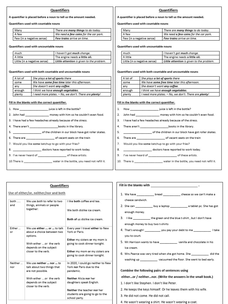 Quantifiers New | PDF