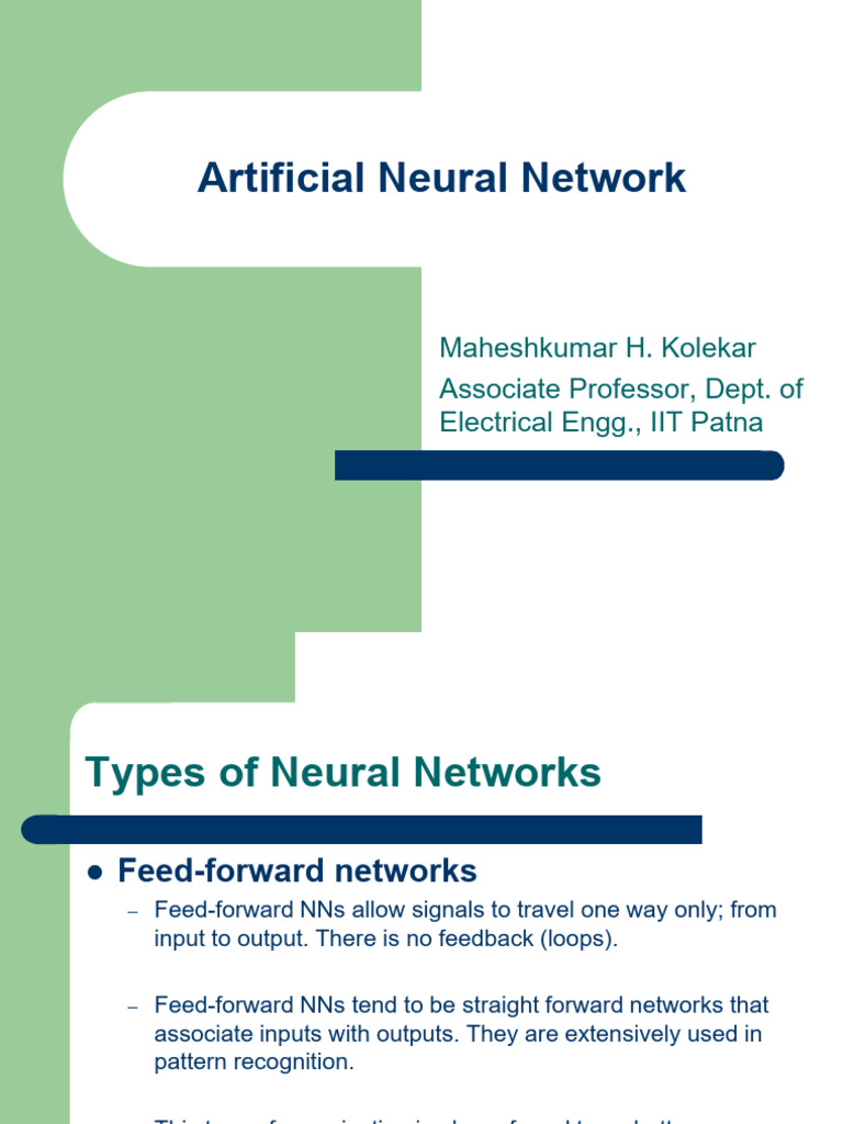 Modified Artificial NeuralNetwork Types | PDF | Applied Mathematics ...