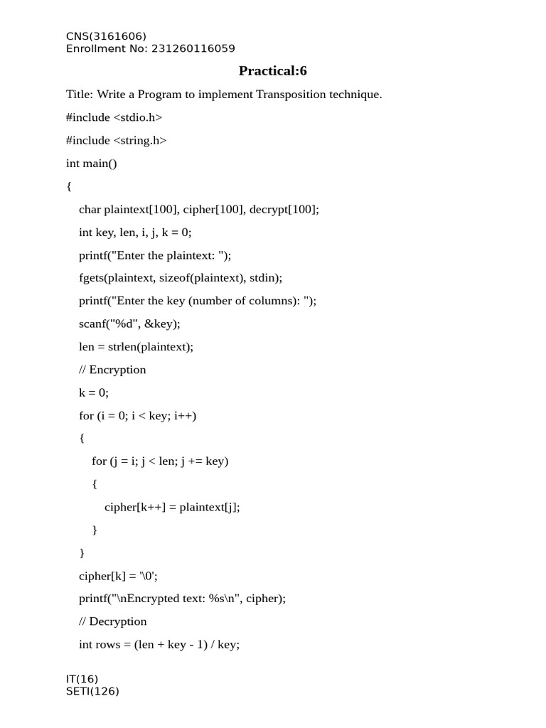 Practical 6 (CNS) | PDF