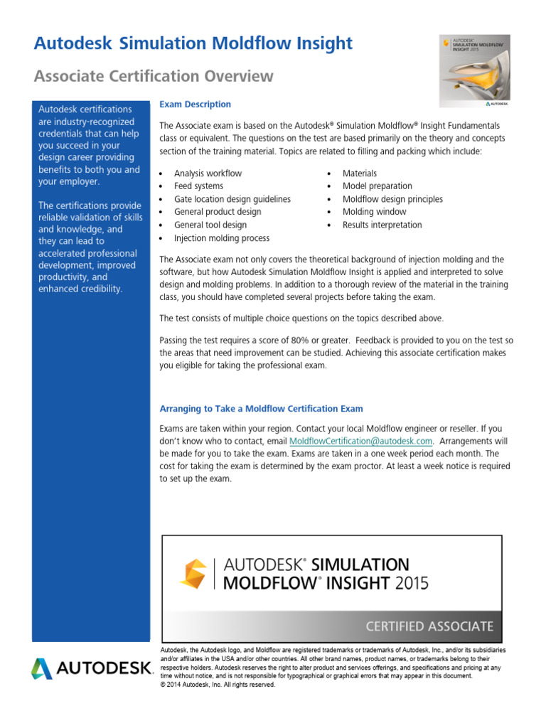 Autodesk Moldflow Associate Certification Overview | PDF | Simulation ...