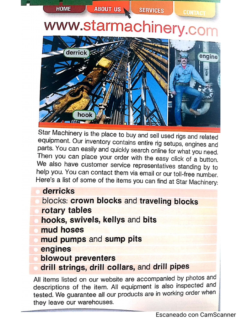 Parts of A Drilling Rig | PDF
