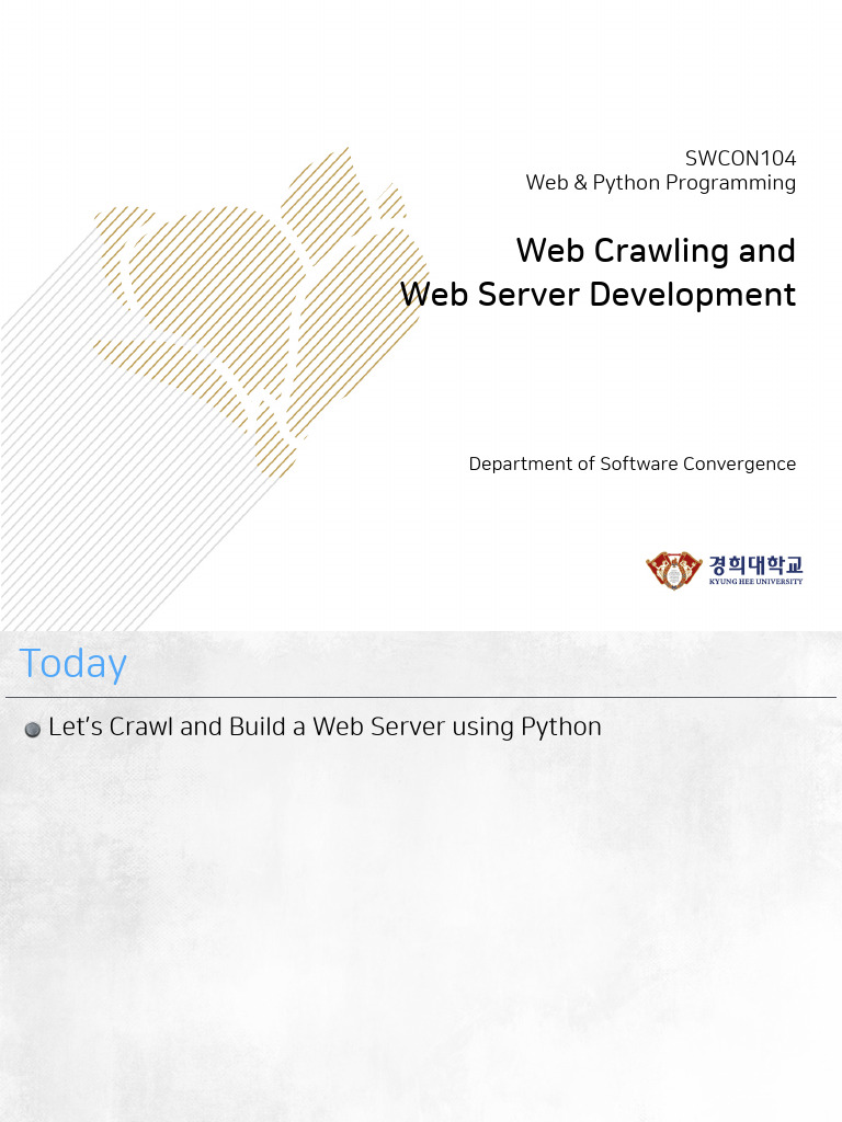 Lecture 21 WebCrawlingAndServerDev | PDF | Port (Computer Networking ...