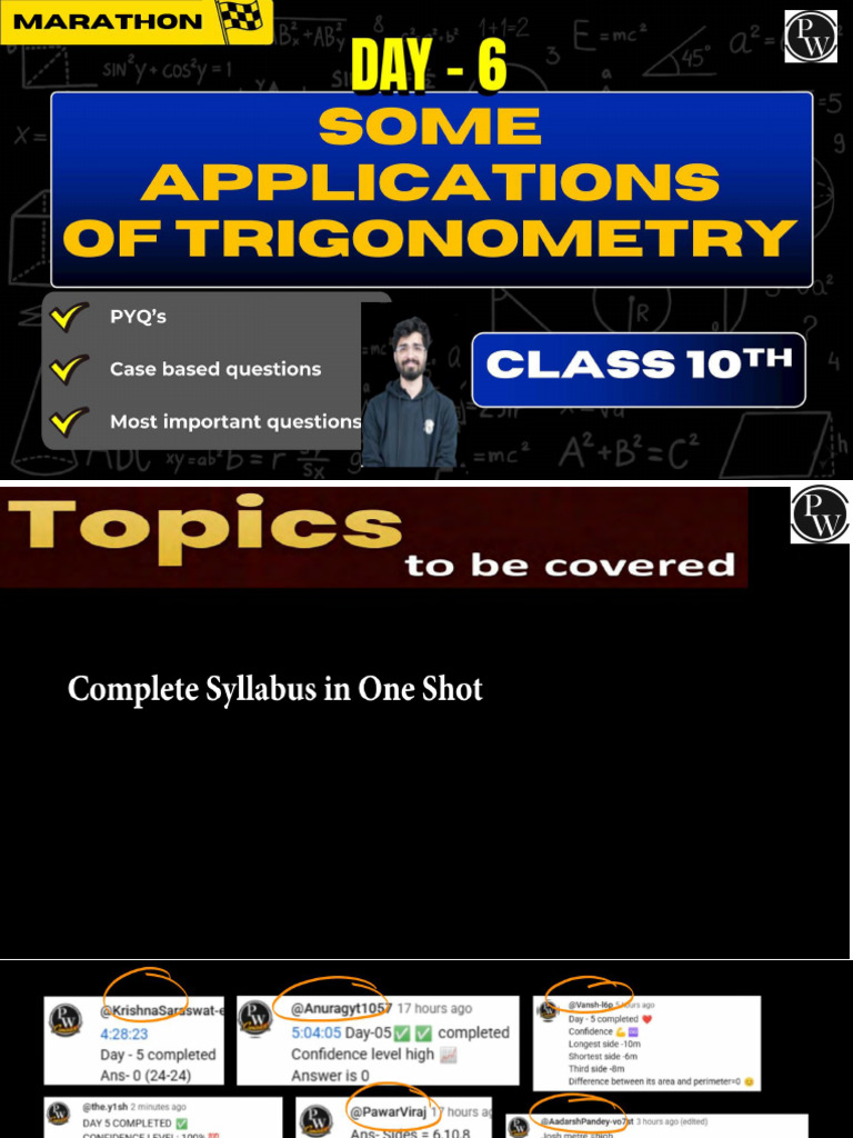 Some Applications of Trigonometry Class Notes | PDF