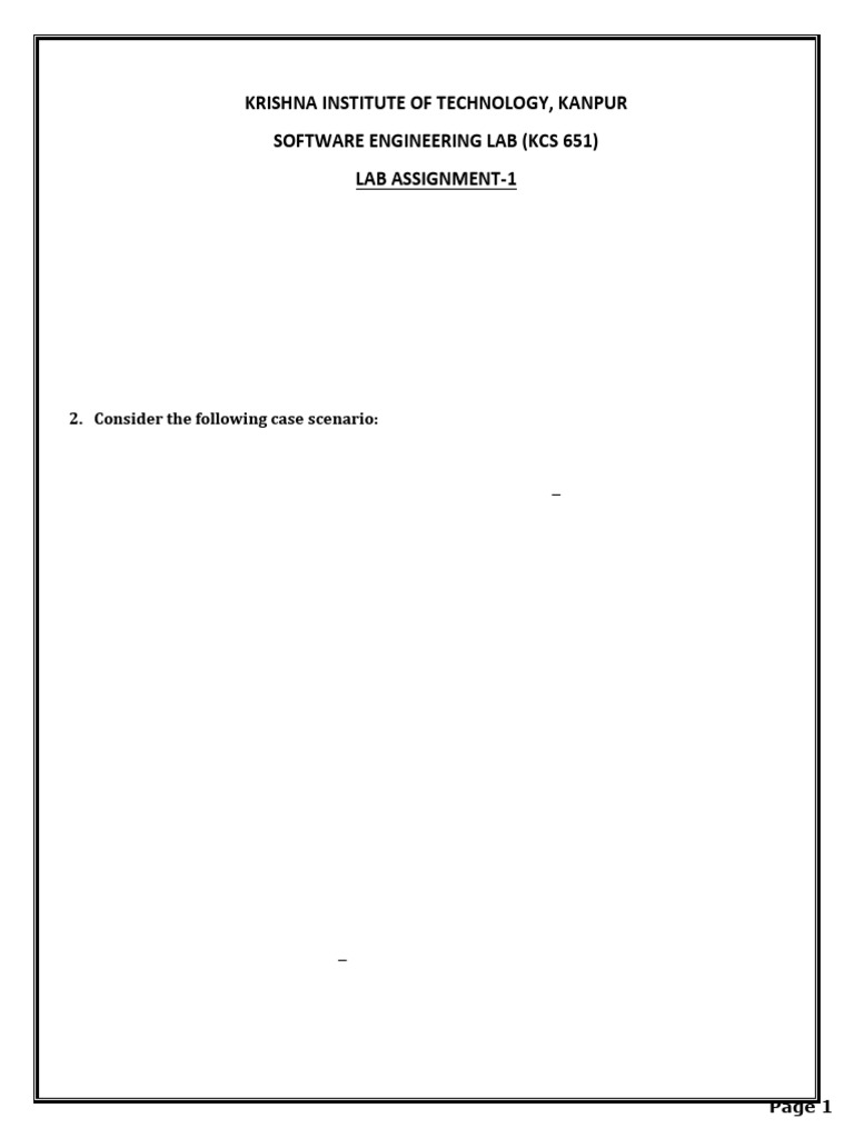 Software Engg Lab Assignment (1 To 4) | PDF | Paragraph | Computer File