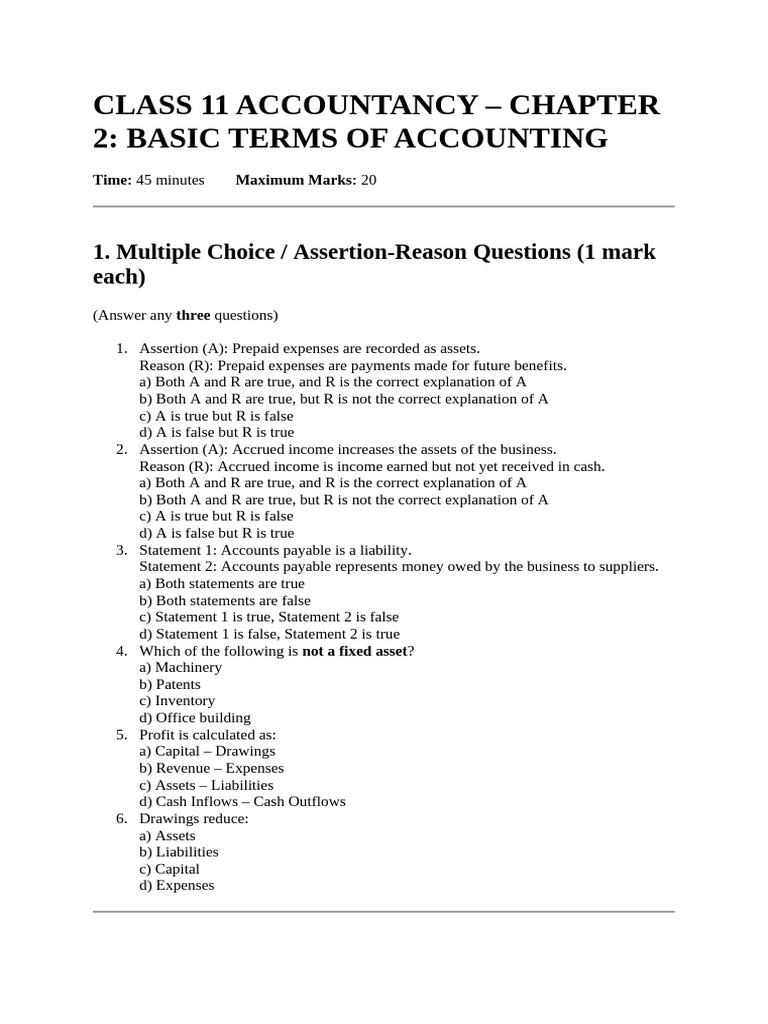 Basic Terms of Accounting Sample | PDF | Expense | Deferral