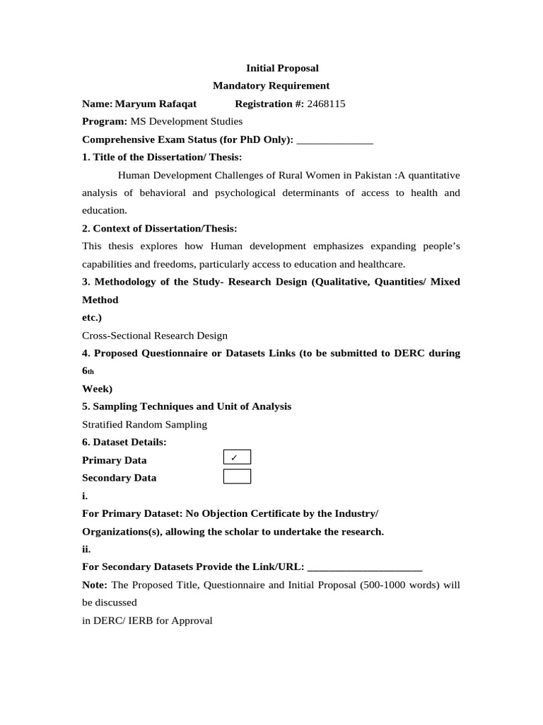 Initial Proposal | PDF