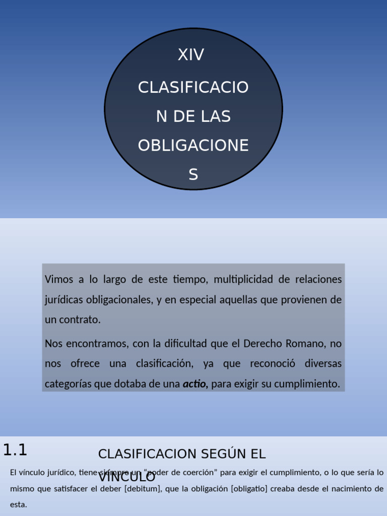 Clasificacion de Las Obligaciones Derecho Romano | PDF | Pagos | Justicia