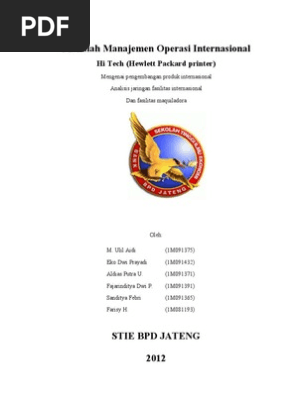 Makalah Manajemen Operasi Internasional