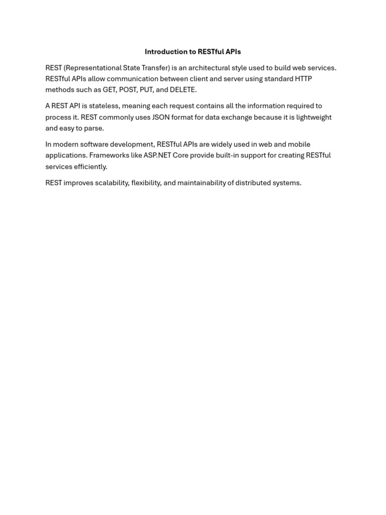 Introduction To RESTful APIs | PDF