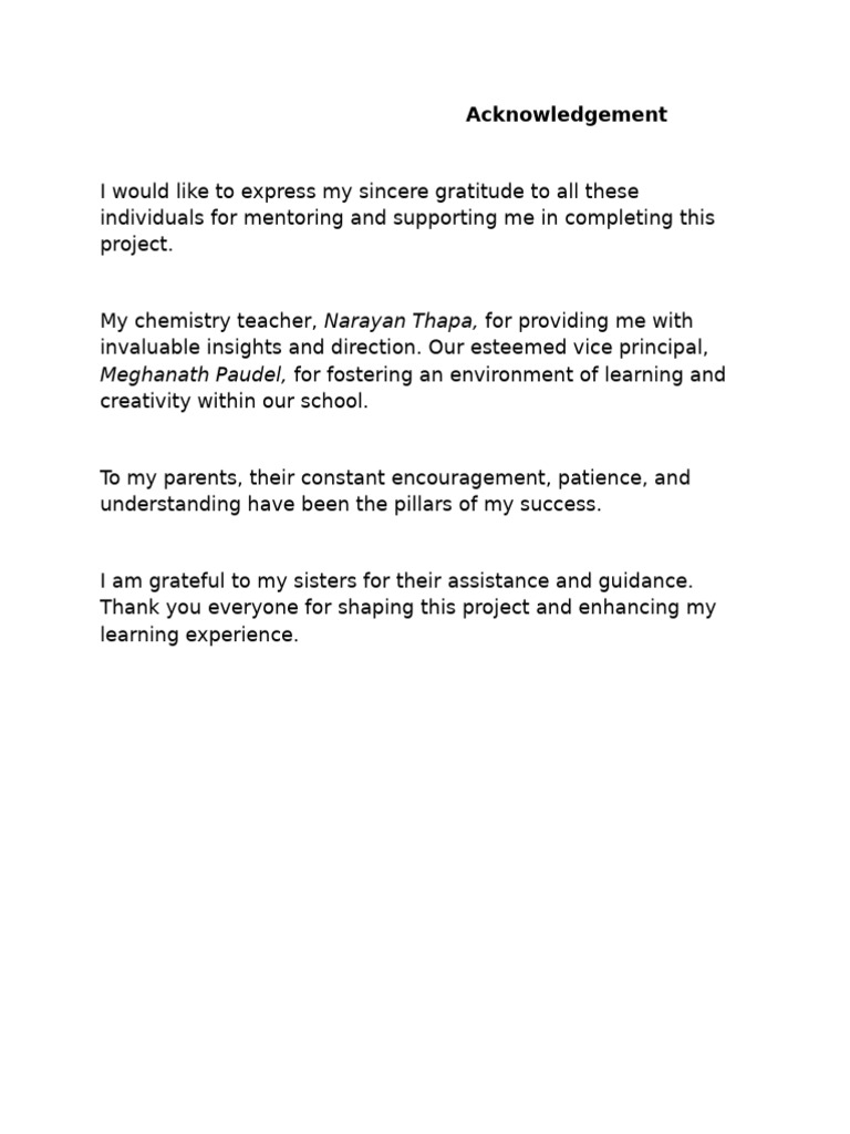 Acknowledgement | PDF