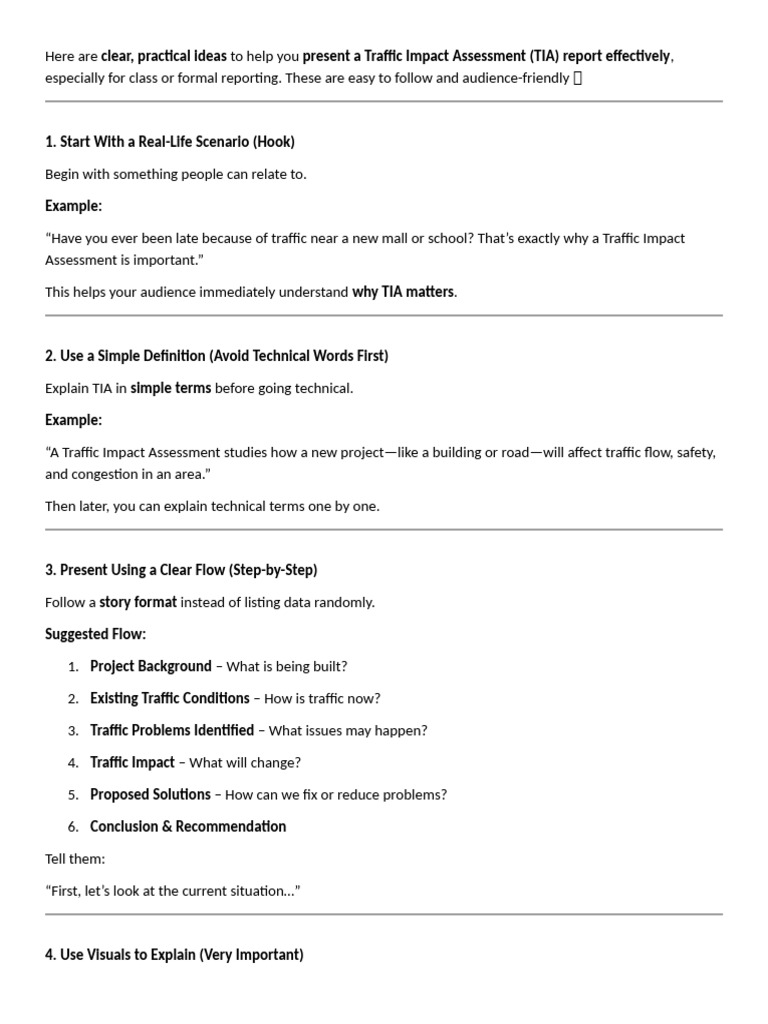 Traffic Impact Assesment | PDF | Traffic | Traffic Congestion