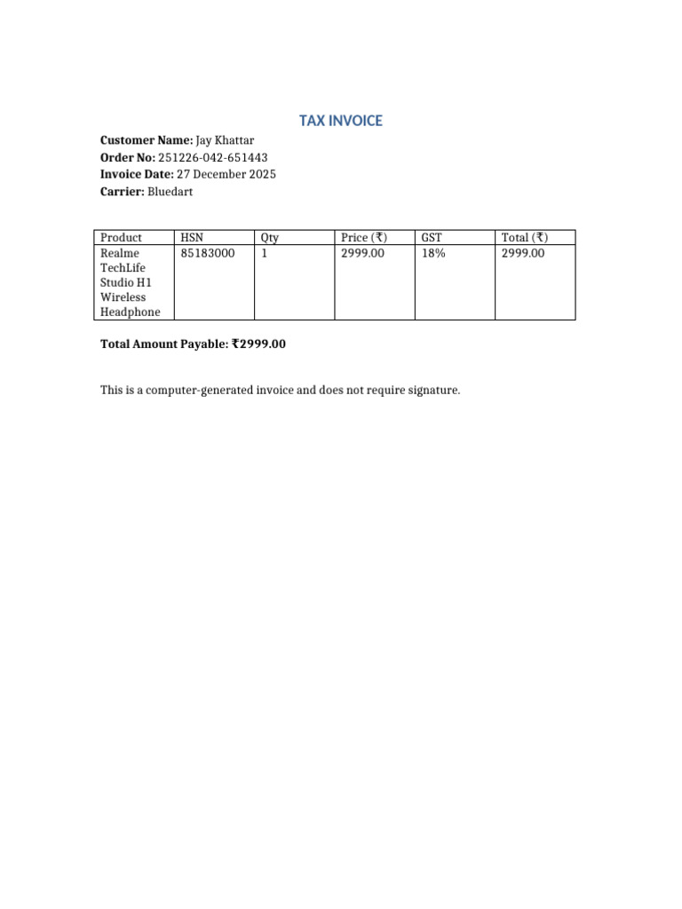 Final Formatted Invoice | PDF