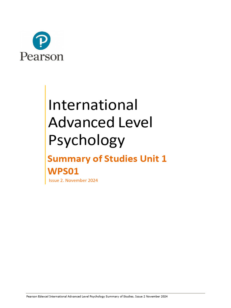 IAS Summary of Studies Paper 1 | PDF | Temporal Lobe | Schema (Psychology)