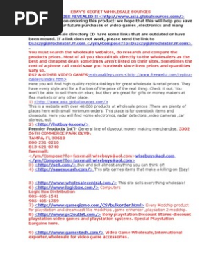 EBAY Wholesale Lists Secrets