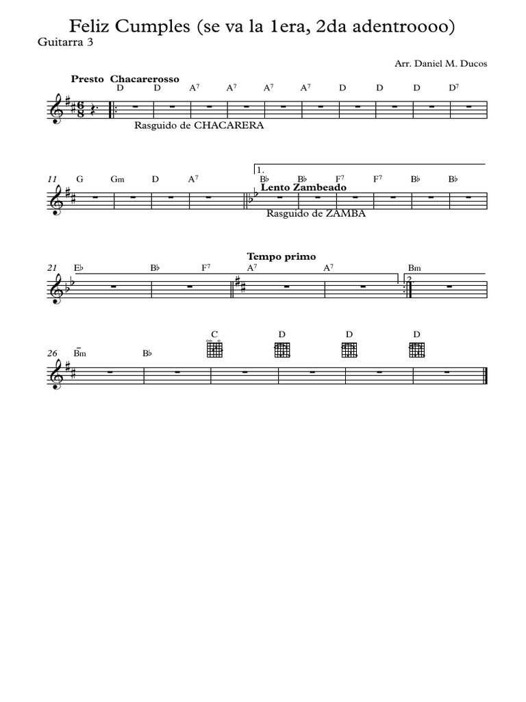 Feliz Cumples (Se Va La 1era, 2da Adentroooo) - Guitarra 3 - 2025-09-29 ...