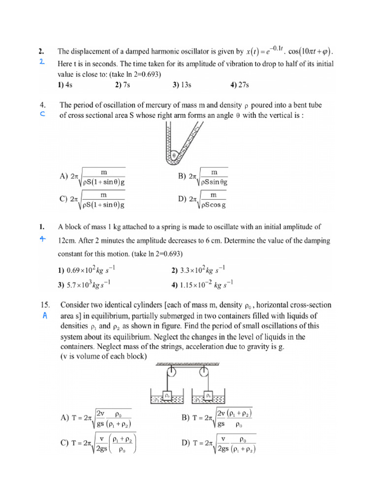 Phy 3 - SHM | PDF