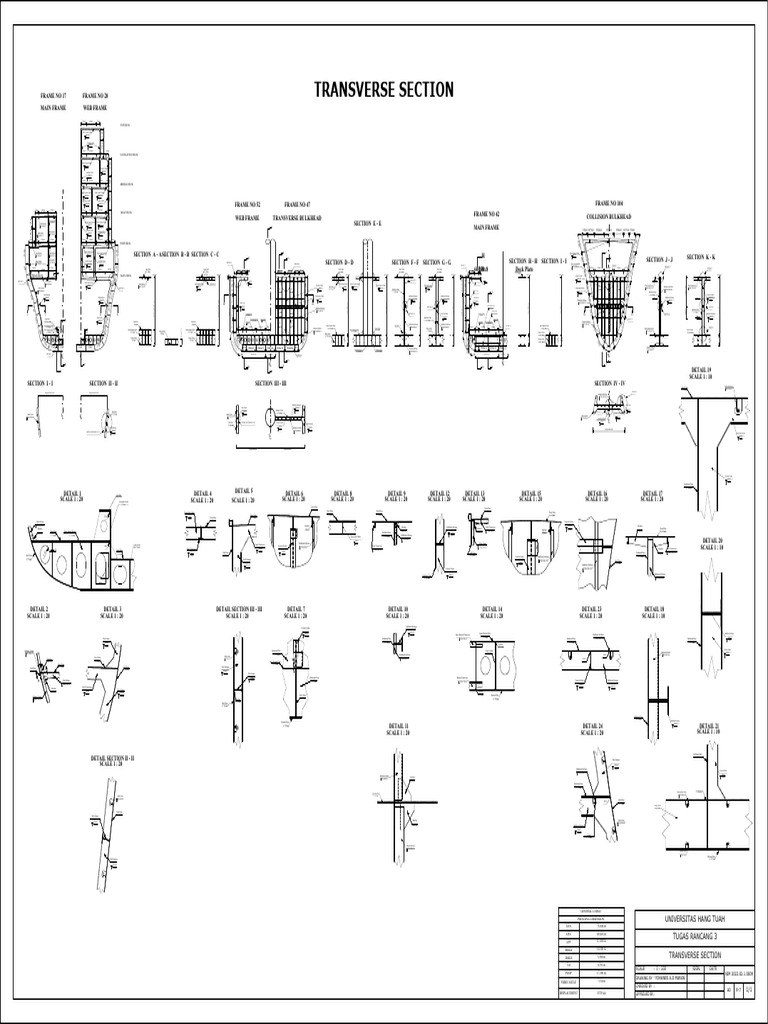 Transverse Section - Model | PDF | Deck (Ship) | Naval Ships