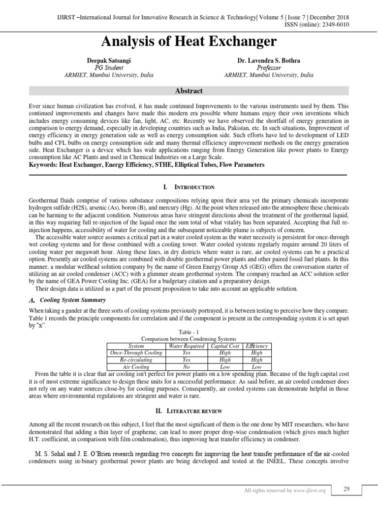 Analysis of Heat Exchanger | PDF | Heat Exchanger | Heat Transfer