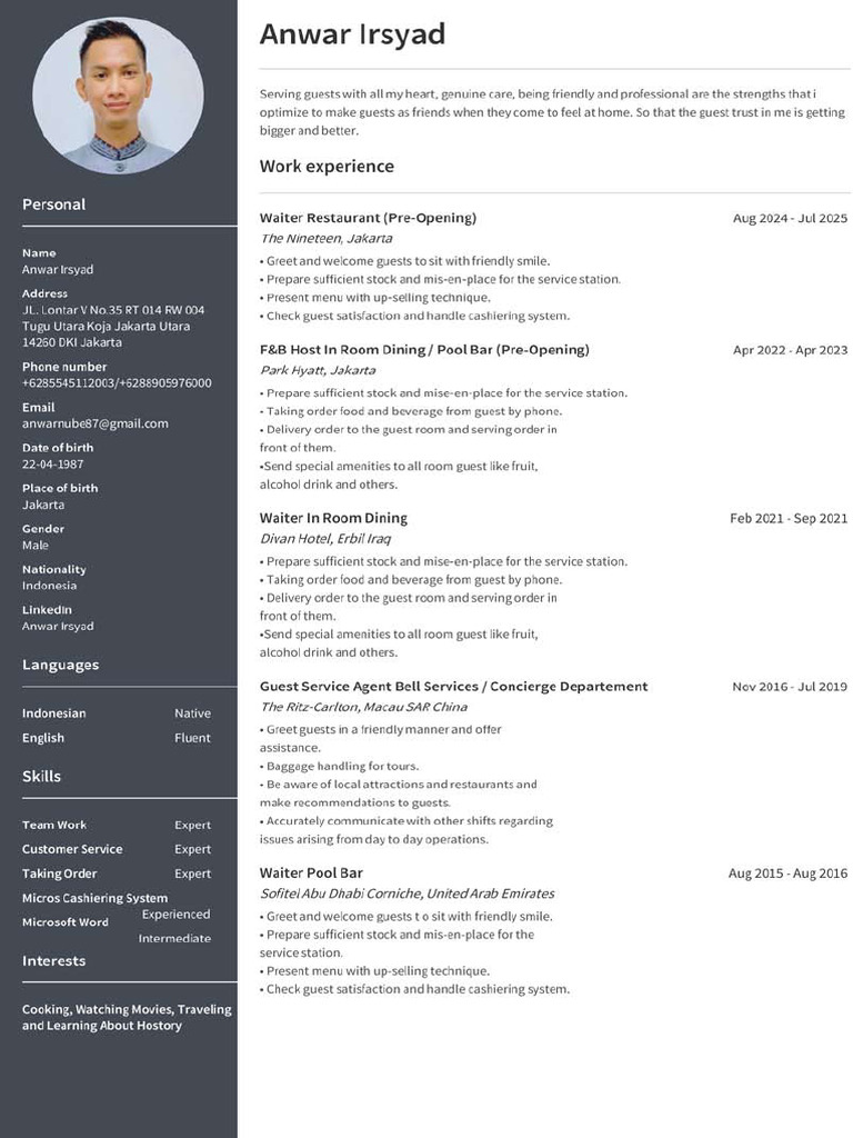 Anwar Irsyad CV | PDF