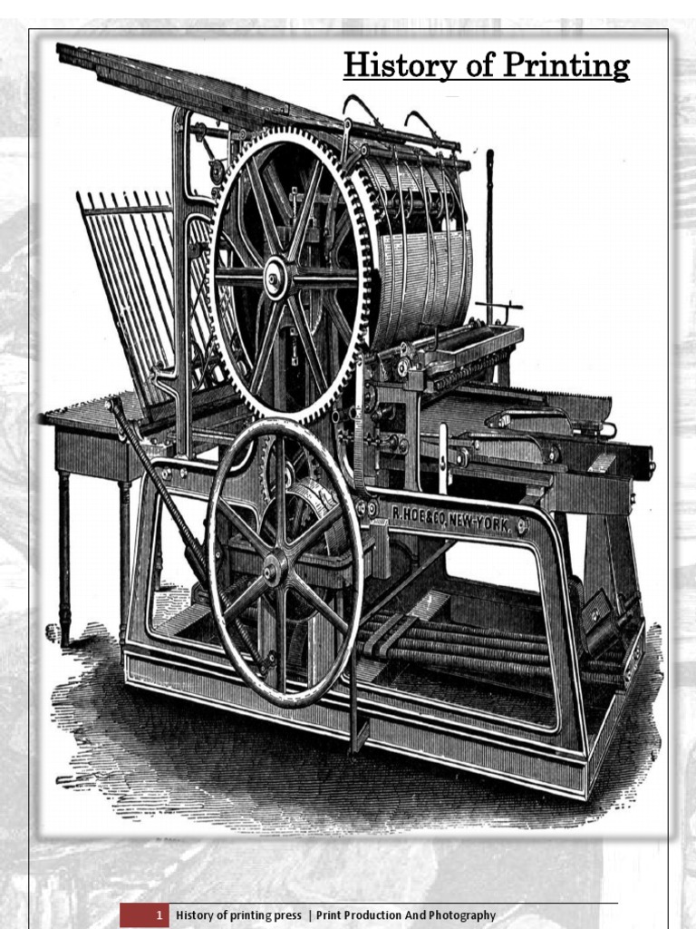 History of Printing PDF Printing Press Printing