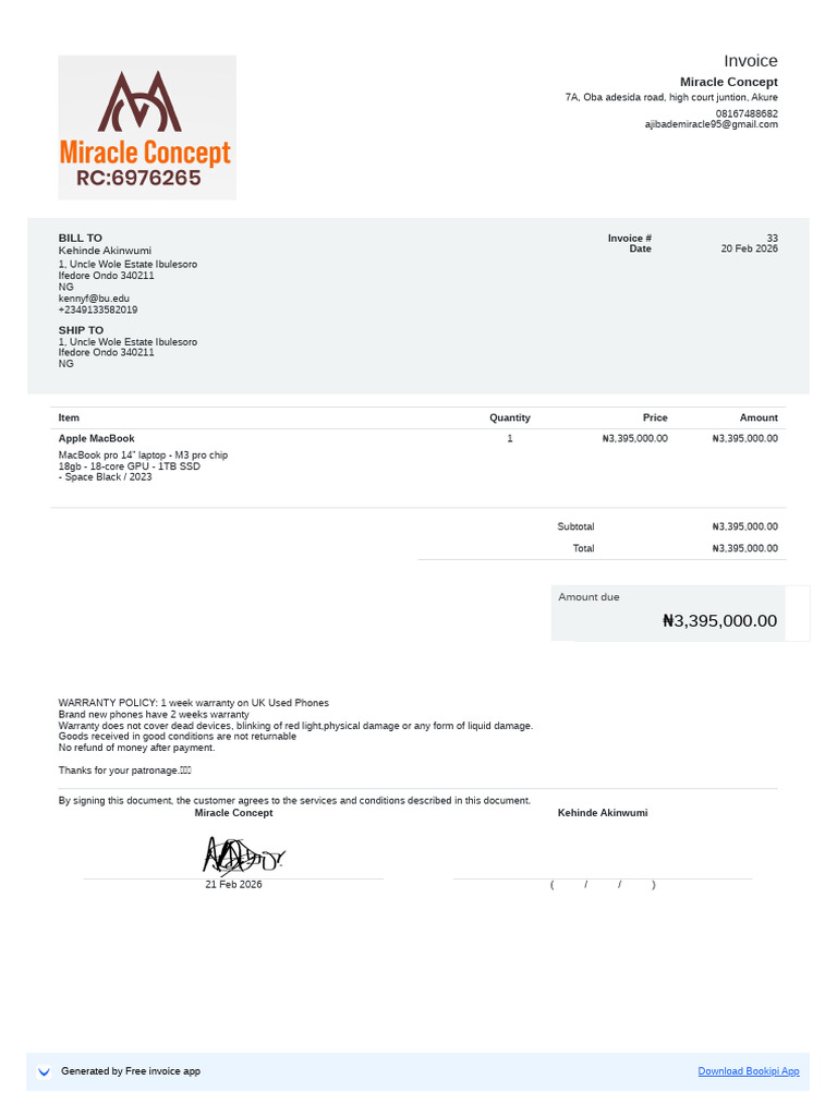 Invoice#33 | PDF | Computer Hardware | Apple Inc. Hardware