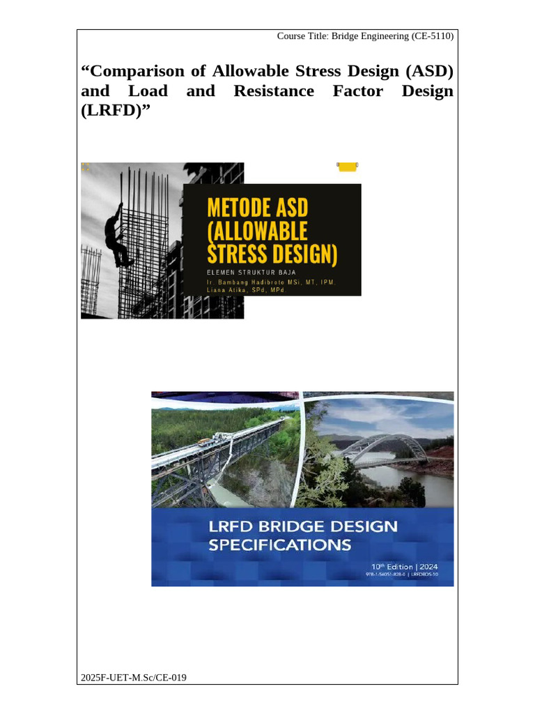 Bridge Engg. Asd and LRFD Comparison | PDF | Strength Of Materials ...